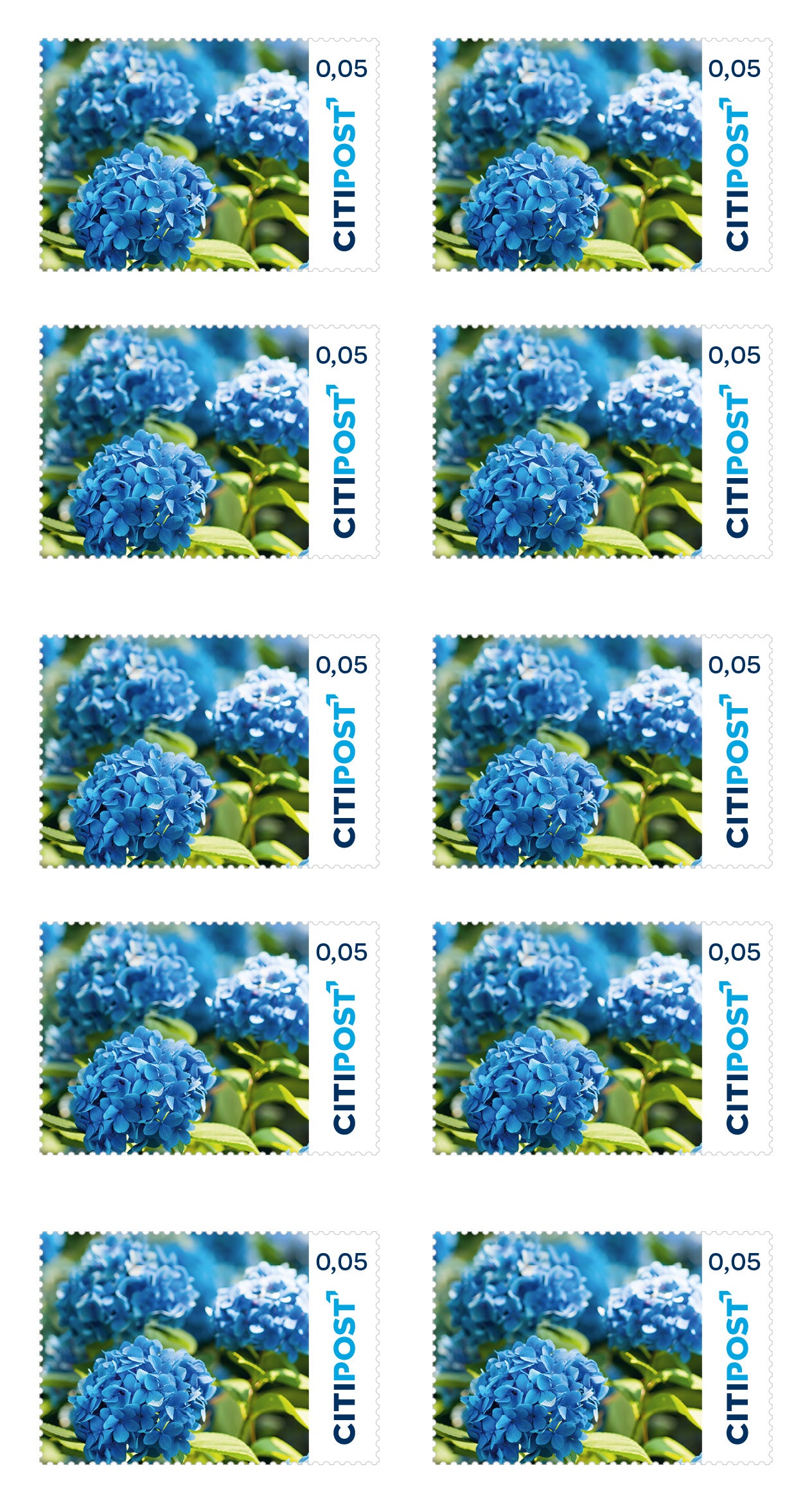 10er-Markenheft Ergänzungsbriefmarke 0,05 €