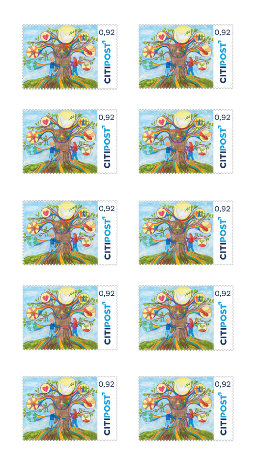 10er-Markenheft Standardbrief / Postkarte „Friedensbotschaft 2026“ 0,92 €