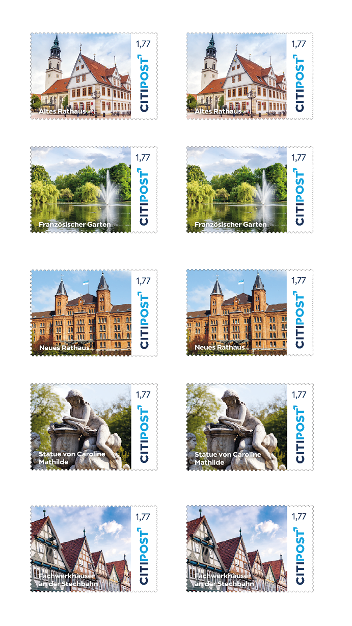 10er-Markenheft Großbrief „Celle“ 1,77 €