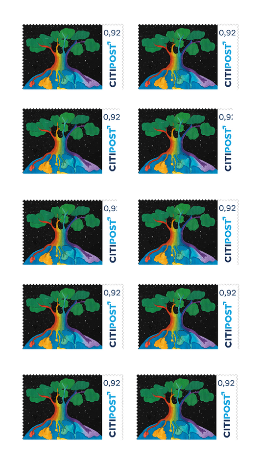 10er-Markenheft Standardbrief / Postkarte „Friedensbotschaft“ 0,92 €