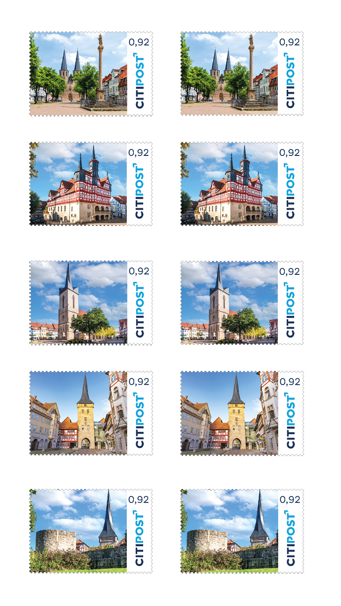 10er-Markenheft Standardbrief / Postkarte „Duderstadt“ 0,92 €