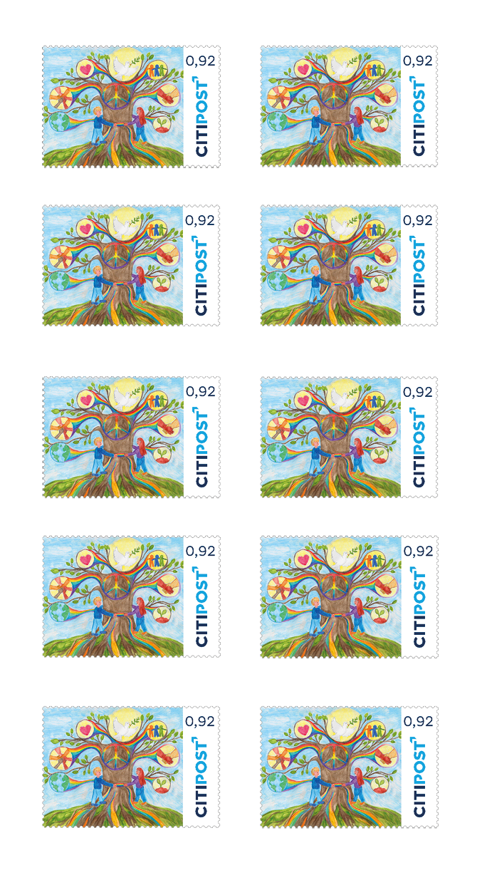 10er-Markenheft Standardbrief / Postkarte „Friedensbotschaft 2026“ 0,92 €