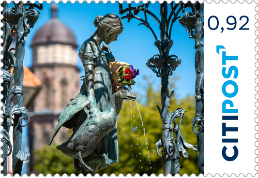 10er-Markenheft Standardbrief / Postkarte „Gänseliesel“ 0,92 €